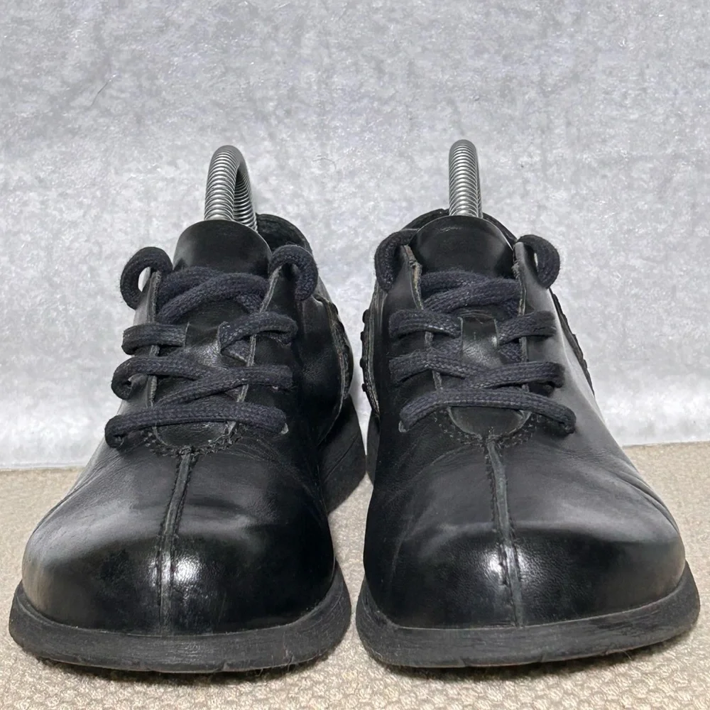 Born Womens Black Leather Nigel Lace Up Casual Comfort Tie Loafer Shoes SZ US 7